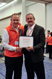 Brett Receiving MVC Award at Super Forum 13